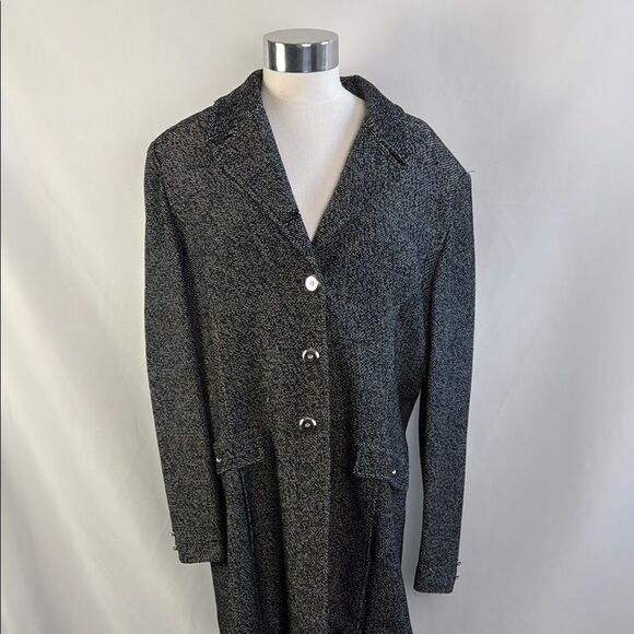 St John Gray Tweed Long Jacket